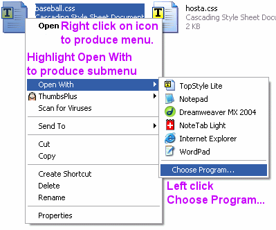 Rightclick icon for menu