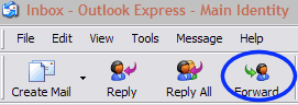 Forward in Outlook Express