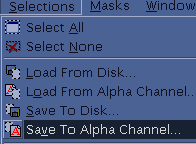 save to alpha channel