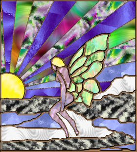 fairy stained glass